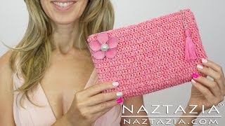 HOW to CROCHET EASY BEGINNER BAG  DIY Tutorial for Evening Bag Clutch Purse with Lining [upl. by Neivad]