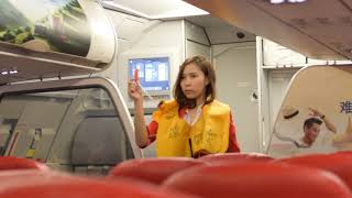 Air Asia  Flight Safety Demo  A320 DMKHKT • cabincrew [upl. by Alrad]