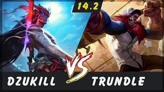 Dzukill  Yone vs Trundle TOP Patch 142  Yone Gameplay [upl. by Luce]