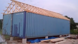 Container Home Build in pictures Part 1 [upl. by Aleirbag502]