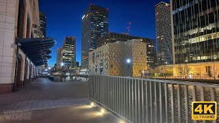 Canary Wharf London 4k Walk [upl. by Ardnuahs]