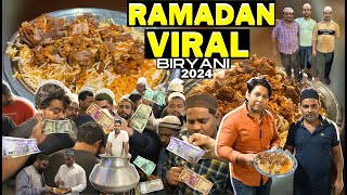 ramadan viral biryani 2000 kg sold within 6 hour ramadan night rashid biryani jafarbad street food [upl. by Zetes]