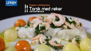 Torsk med reker i sitronsmørsaus  Lerøy [upl. by Turoff]