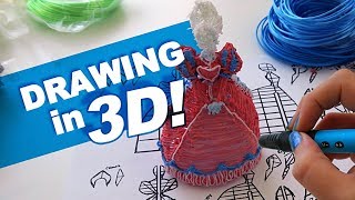 Drawing in 3 DIMENSIONS  Scribbler 3D Pens  drawingwiffwaffles [upl. by Alit]