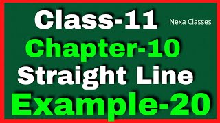 Example20 Chapter 10 Straight Lines Class 11  Example20 Class11 Ch 10 NCERT Ch10 Example20 Class11 [upl. by Eelarak944]