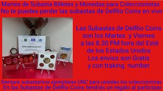 Martes de Subasta Billetes y Monedas para coleccionistas en Vivo [upl. by Inafit]