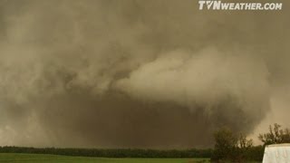 EXTREME upclose HD footage of violent milewide tornado northwest of Salina KS [upl. by Portia]