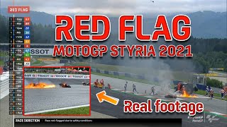 MotoGP Styria Austria 2021 RED FLAG  Dani Pedrosa amp Lorenzo Salvadori Incident [upl. by Aihsein]