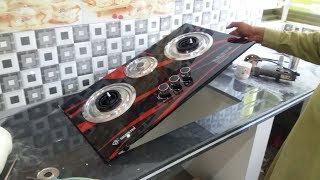 how to install gas stove kitchen stove installation with outside cylinder [upl. by Sirromed]