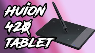 HUION 420 GRAPHIC TABLET REVIEW 2021 [upl. by Gavra579]