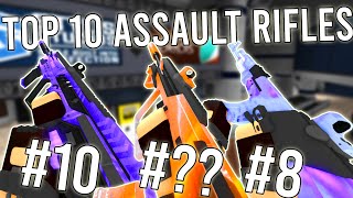 Top 10 BEST ASSAULT RIFLES In Phantom Forces [upl. by Aretahs44]