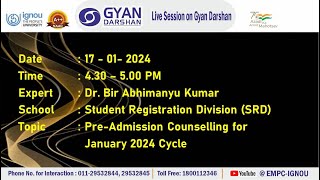 PreAdmission Counselling for January 2024 Cycle [upl. by Egin620]