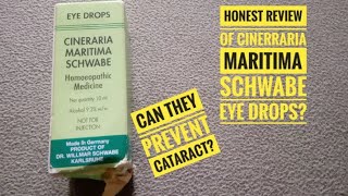 Honest review of Cineraria Maritima Schwabe Eye Drops Can they really prevent Cataract [upl. by Bilek]