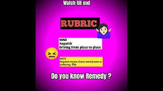 ANGUISH RUBRIC Kent repertory homeopathy kentrepertory rubrics shorts youtubeshorts ytshorts [upl. by Weiss]