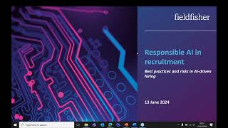 Responsible AI in Recruitment Best practices and risks in AIdriven hiring [upl. by Oijimer]