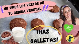 GALLETAS VEGANAS con las sobras de la Leche de Almendras 🍪 ¡Sin Gluten [upl. by Bible]