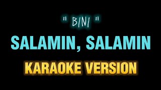 Salamin salamin  karaoke BINI [upl. by Akinas]