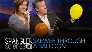 Skewer Through A Balloon  Cool Science Experiment [upl. by Marco]