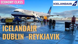 ICELANDAIR IN ECONOMY  Dublin Ireland to Keflavik Iceland [upl. by Yelsnit]