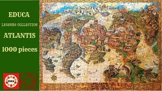 Jigsaw Puzzle Timelapse  Atlantis by Educa  1000 pieces [upl. by Atterrol]