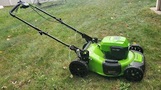 GreenWorks 48v 24v2 Brushless SelfPropelled Lawn Mower Update [upl. by Areehs]