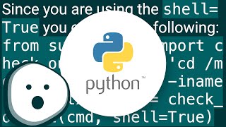 python check output find command not working [upl. by Cirde]