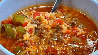 Quick and Easy Stuffed Pepper Soup [upl. by Sasnett]