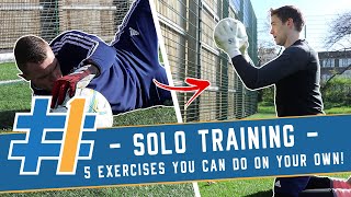 Goalkeeper Solo Training 1  5 exercises you can do on your own at home [upl. by Naened307]