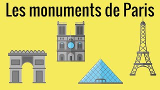 5 monuments célèbres de Paris en français avec soustitres français et anglais FLE – culture 1 [upl. by Doi881]