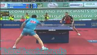 Ma Long Vs Vladimir Samsonov  12 Final World Cup Moscow 2009 [upl. by Ilatfen]