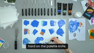 How to Paint with Palette Knives  Palette Knife Sea Turtle Painting  ARTEZA [upl. by Aibara]