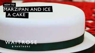 How To Marzipan And Ice A Christmas Cake  Waitrose [upl. by Arhas]