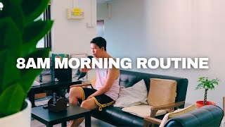 8AM MORNING ROUTINE  relaxing peaceful amp productive  life in singapore [upl. by Ammon]