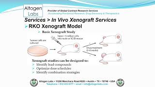 Altogen Labs RKO Xenograft Service Colon Cancer [upl. by Nilyam]