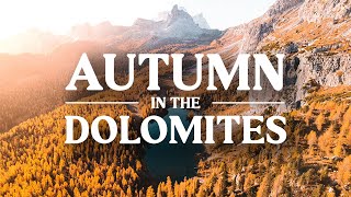 Autumn in the Dolomites  4k Cinematic Drone Video [upl. by Annayr]