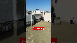 Screeding work for Sunk Slab Waterproofing Part 2 waterproofing screeding civilengineering [upl. by Ezarra294]