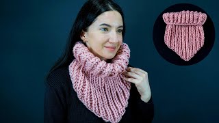 The easiest knitted scarfsnood  knit it simply and quickly [upl. by Ennairrac36]