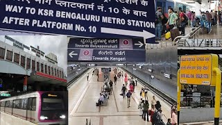 KSR Bengaluru Railway Station to KSR Metro Station Walkthrough  Live Sound  Without Voiceover [upl. by Oiramad455]