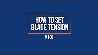 How To Set Blade Tension on the Timbery M100 Portable Sawmill [upl. by Atinid]