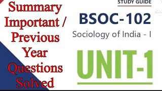 BSOC102Block1UNIT1Sociology of IndiaIUnderstanding India Major DiscoursesINDOLOGICAL DISCOURSE [upl. by Vidovic117]