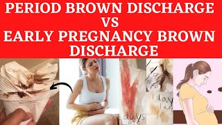 PERIOD BROWN DISCHARGE VS EARLY PREGNANCY BROWN DISCHARGE IN HINDI [upl. by Suirada]