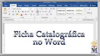 📑Ficha Catalográfica no Word para o seu TCC [upl. by Goldfinch]