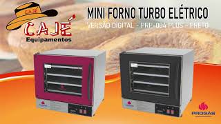 MINI FORNO TURBO ELÉTRICO VERSÃO DIGITAL  PRP004 PLUS [upl. by Ahsinaw]