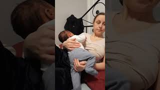 Breastfeeding mom how beautiful  nightly feeding session with a colicky baby [upl. by Auric]