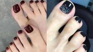 Classy and elegant toe nails art design ideas💡 Latest pedicure colors solid color for ladies 2024 [upl. by Francis]