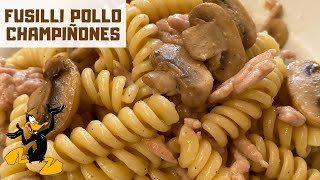 Fusilli con Pollo y Champiñones 🇮🇹 ¡RECETA ITALIANA [upl. by Mialliw688]