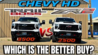 2025 Chevy Silverado HD 2500 ZR2 VS 3500 Trail Boss  Is There Really A Difference [upl. by Eenaffit637]