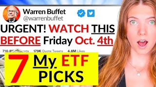 WARNING OCTOBER 4th JOBS Data COULD TRIGGER a MASSIVE SELL OFF ETFs to BUY [upl. by Giorgio949]