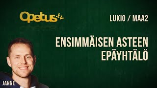 Ensimmäisen asteen epäyhtälö [upl. by Enrev878]