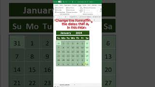 Dynamic Calendar in Excel [upl. by Juliann]